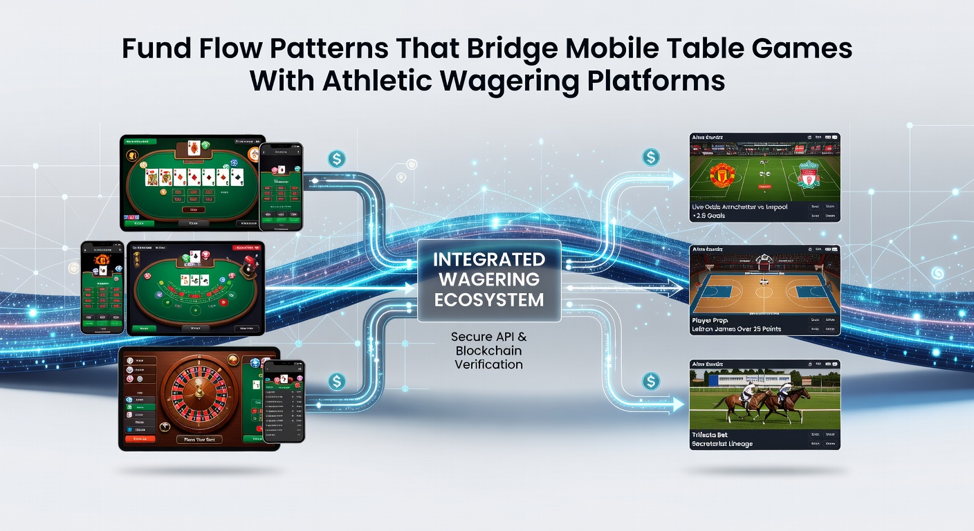 Visualisatie van geldstromen tussen mobiele tafelspellen en sportweddenschapsplatforms