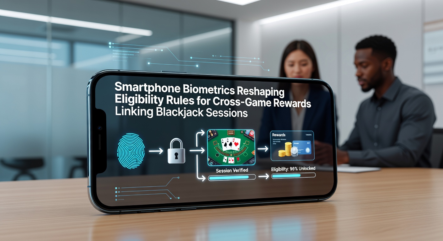 Diagram van biometrische verificatie die blackjack sessies linkt aan sportevenementenmarkten