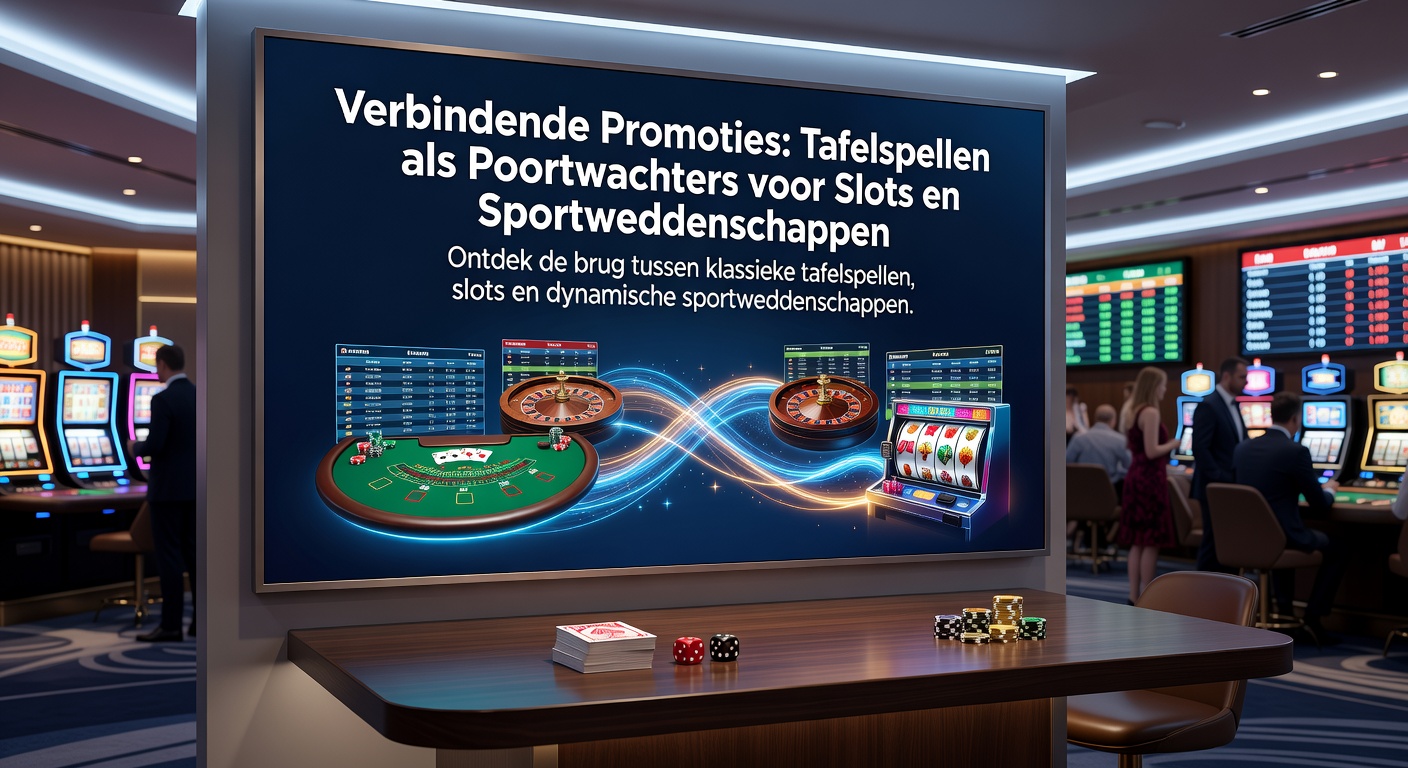 Grafiek met pijlen van tafelspellen naar slots en sportweddenschappen, met bonuspercentages en spelersstatistieken